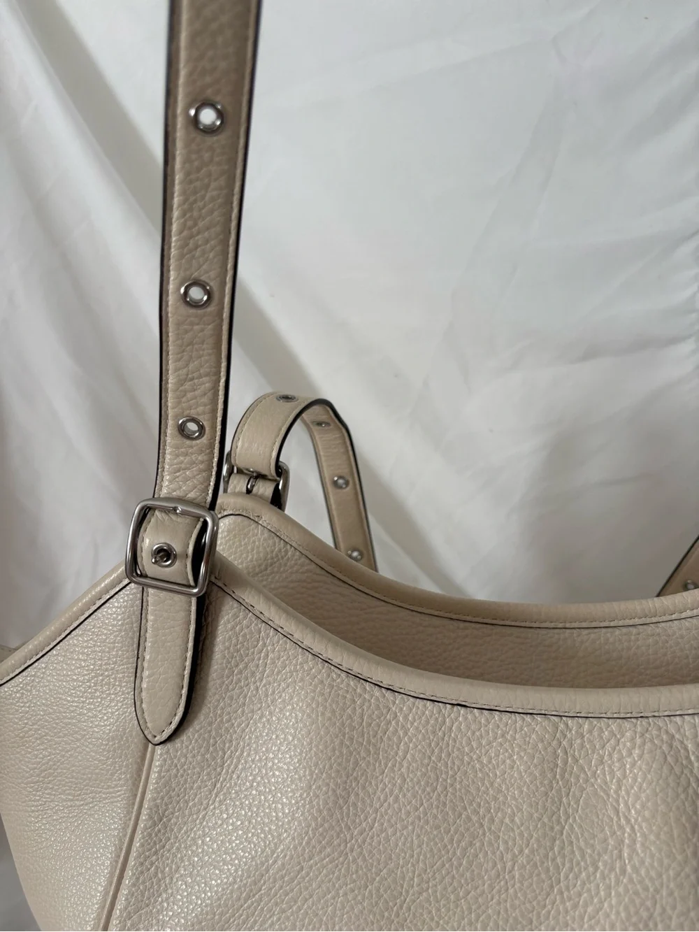 Coach meadow bag purse cream genuine leather designer shoulder large